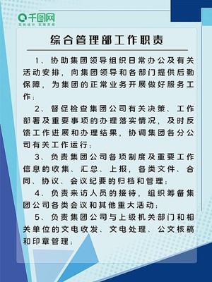 工作职责模板